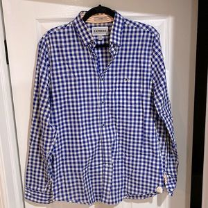 Express Men’s fitted casual long sleeve shirt